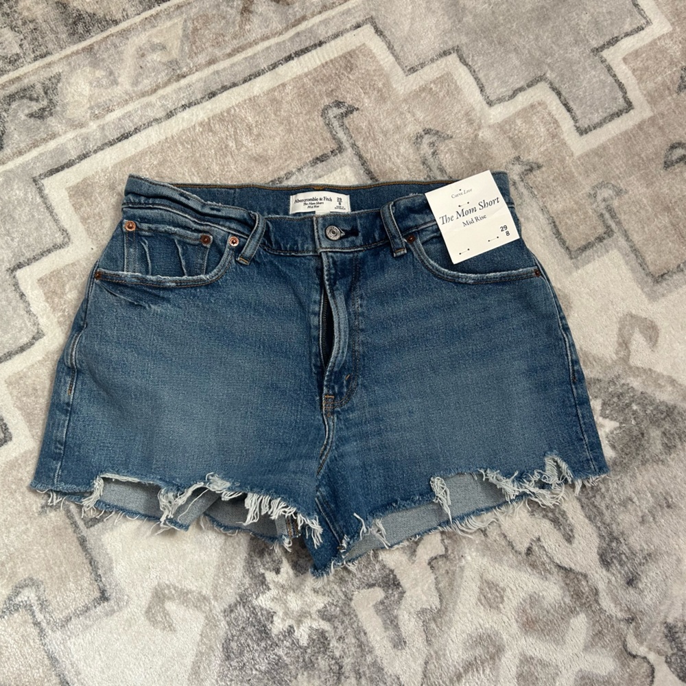 Abercrombie & Fitch Curve Love Denim Shorts